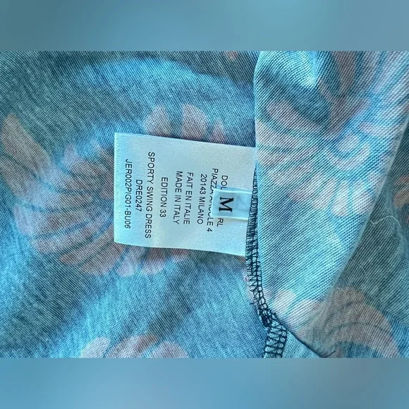 NWT La DoubleJ Sporty Swing Dress size Medium Pygmy Palms Cotton Jersey - Picture 7 of 11